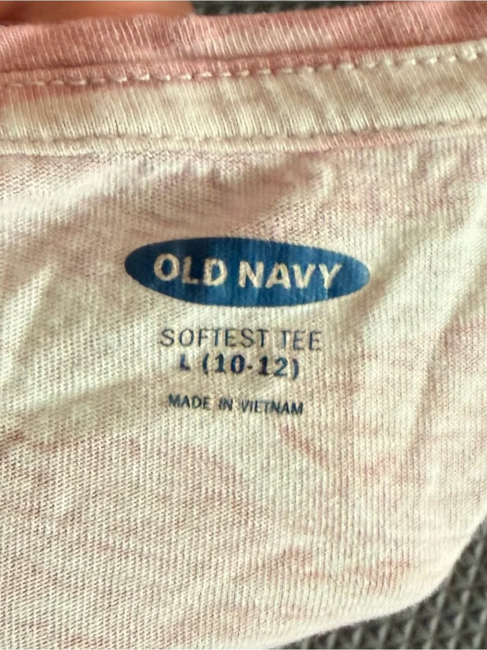 Old Navy Pink and Cream Camo Short Sleeve Tee